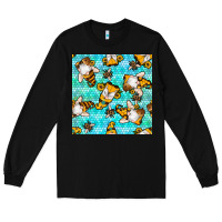 Black honey bee gnomes seamless pattern Long Sleeve Tee - BundleAndBundleShop
