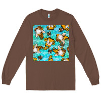 Chestnut honey bee gnomes seamless pattern Long Sleeve Tee - BundleAndBundleShop