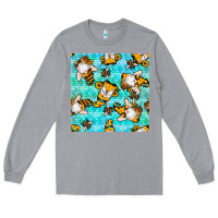 Heather Grey honey bee gnomes seamless pattern Long Sleeve Tee - BundleAndBundleShop