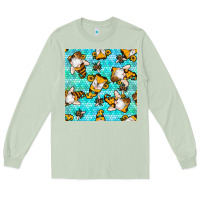 Matcha honey bee gnomes seamless pattern Long Sleeve Tee - BundleAndBundleShop