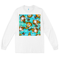 White honey bee gnomes seamless pattern Long Sleeve Tee - BundleAndBundleShop
