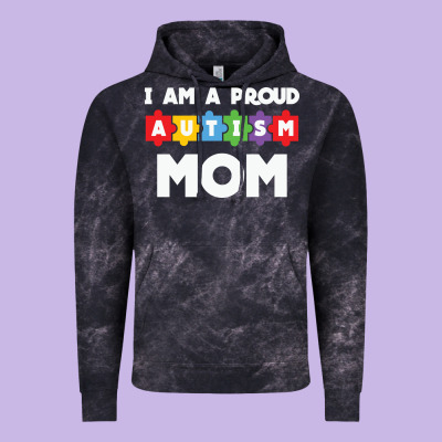 Lil Autism Mom Vintage Hoodie Designed By Cowhidedigitalart