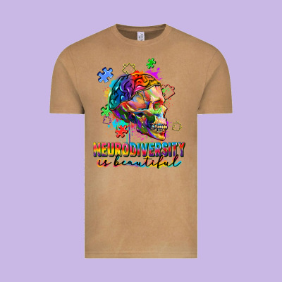 Neurodiversity Is Beautiful Vintage Tee Designed By Fadigitalartstudio