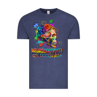 Vintage Denim Neurodiversity Is Beautiful Vintage Tee - FaDigitalArtStudio