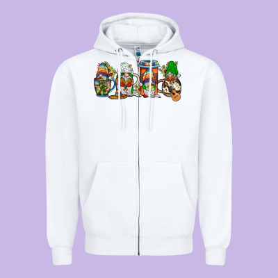 Mexican Gnomies Coffee Zipper Hoodie Designed By Jahusdesignshop