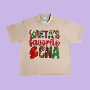Santa's Favorite Cna Urban Heavy Tee Designed By Bundleandbundleshop
