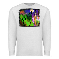Oatmeal Heather halloween background Premium Sweatshirt - JahusDesignShop