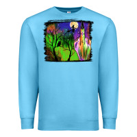 Ocean Blue halloween background Premium Sweatshirt - JahusDesignShop