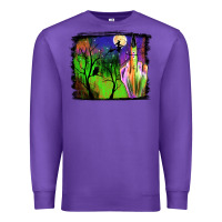 Purple halloween background Premium Sweatshirt - JahusDesignShop