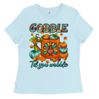 Baby Blue Gobble Til You Wobble Coffee Mug Ladies Tee - FaDigitalArtStudio