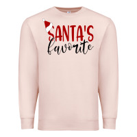 Pale Pink Santa's Favorite Ho Premium Sweatshirt - DesigneFamous