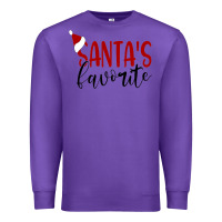 Purple Santa's Favorite Ho Premium Sweatshirt - DesigneFamous