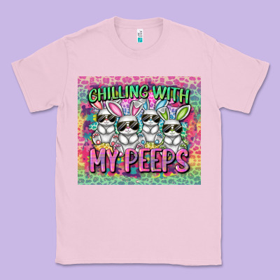Easter Day Chilling With My Peeps Classic Tee Designed By Cowgirlartshop