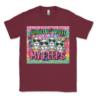 Burgundy Easter Day Chilling with my peeps Classic Tee - CowGirlArtShop