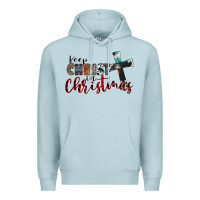 Blue Mist keep christ in christmas Premium Hoodie - CowhideDigitalArt