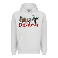 Dove Grey keep christ in christmas Premium Hoodie - CowhideDigitalArt