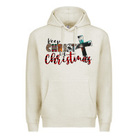 Oatmeal Heather keep christ in christmas Premium Hoodie - CowhideDigitalArt