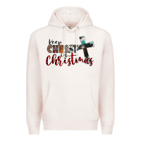 Pale Pink keep christ in christmas Premium Hoodie - CowhideDigitalArt