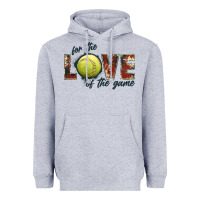 Heather Grey softball love of the game Heavyweight Hoodie - JahusDesignShop