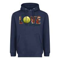 Navy softball love of the game Heavyweight Hoodie - JahusDesignShop