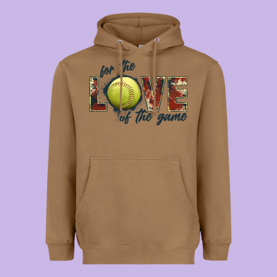 Softball Love Of The Game Heavyweight Hoodie Designed By Jahusdesignshop