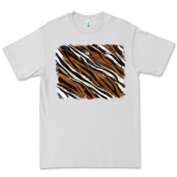 Dove Grey Tiger zebra background Premium Tee - RanaPortraitStore