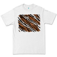 White Tiger zebra background Premium Tee - RanaPortraitStore