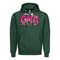 Sports Green breast cancer cna certified nursing assistant Zipper Hoodie - JahusDesignShop