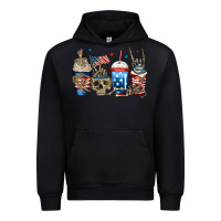 Black 4th of july skeleton coffee cups Urban Hoodie - Jasminsmagicworld