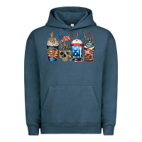 Pigment Midnight Navy 4th of july skeleton coffee cups Urban Hoodie - Jasminsmagicworld