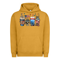 Pigment Peanut Butter 4th of july skeleton coffee cups Urban Hoodie - Jasminsmagicworld