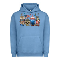 Pigment Pebble Blue 4th of july skeleton coffee cups Urban Hoodie - Jasminsmagicworld