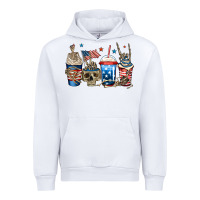 White 4th of july skeleton coffee cups Urban Hoodie - Jasminsmagicworld