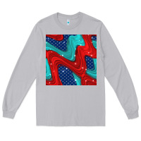 Moon Dust american flag stripes seamless pattern Long Sleeve Tee - BundleAndBundleShop