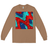 Toasted Coconut american flag stripes seamless pattern Long Sleeve Tee - BundleAndBundleShop