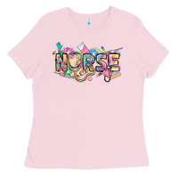 Bubblegum Pink Nurse Ladies Tee - FaDigitalArtStudio