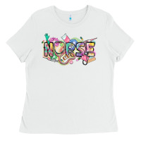 White Nurse Ladies Tee - FaDigitalArtStudio