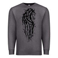 Charcoal Heather horse of rohan active Premium Sweatshirt - DesigneFamous