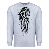 Heather Grey horse of rohan active Premium Sweatshirt - DesigneFamous