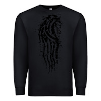 Black horse of rohan active Premium Sweatshirt - DesigneFamous