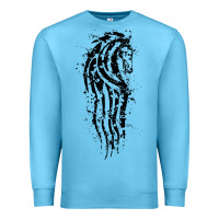 Ocean Blue horse of rohan active Premium Sweatshirt - DesigneFamous