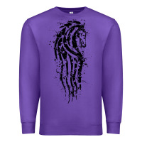 Purple horse of rohan active Premium Sweatshirt - DesigneFamous