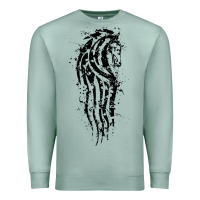 Seafoam horse of rohan active Premium Sweatshirt - DesigneFamous