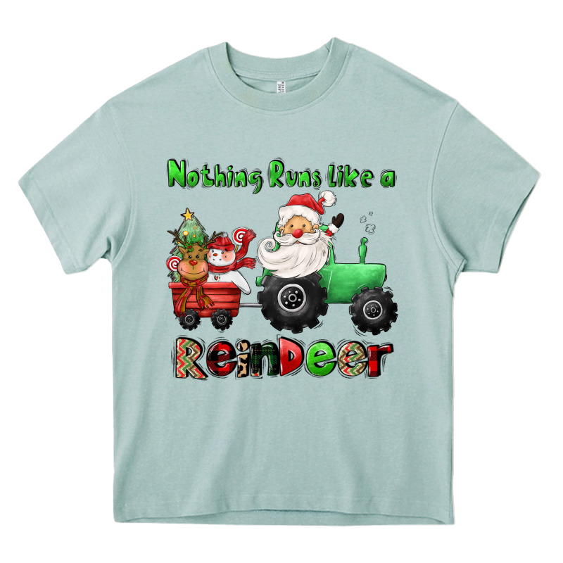 Nothing Runs Like A Reindeer Heavy Core Tee by CowGirlArtShop | Teevron