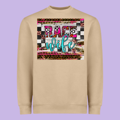 Race Wife Heavyweight Sweatshirt Designed By Jahusdesignshop