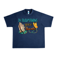 Navy İn Everything Give Thanks Urban Heavy Tee - BundleAndBundleShop