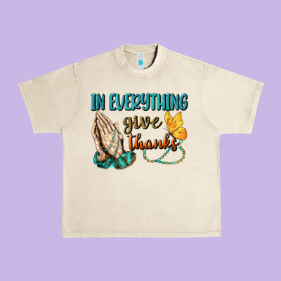 İn Everything Give Thanks Urban Heavy Tee Designed By Bundleandbundleshop