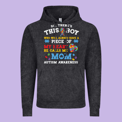 Lil Autism Mom Vintage Hoodie Designed By Cowhidedigitalart