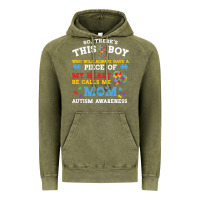Vintage Olive LIL Autism Mom Vintage Hoodie - CowhideDigitalArt