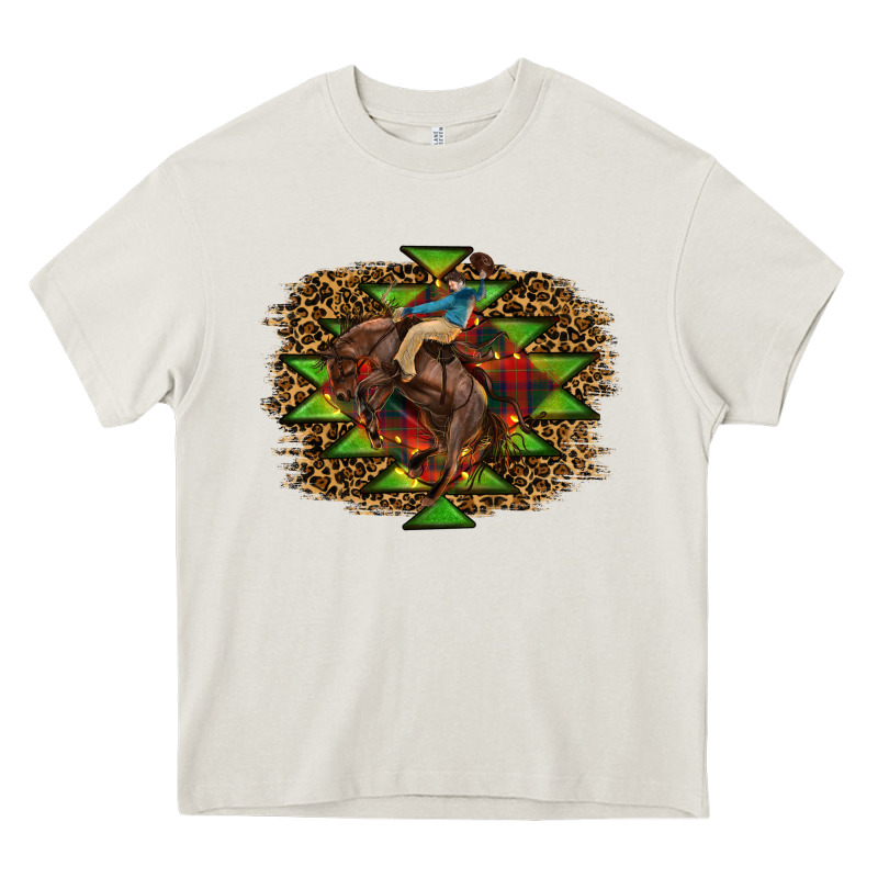 Western Christmas Rodeo Distressed Heavy Core Tee by RanaPortraitStore | Teevron